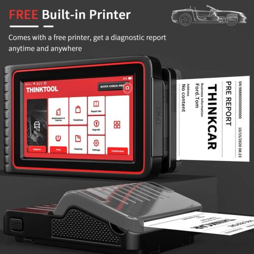 Herramienta de diagnóstico ABS escáner OBD2 bidireccional para automóvil Thinktool codificación e impresora ECU - Imagen 1 de 19