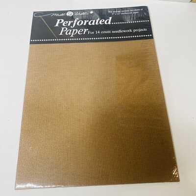 Mill Hill PERFORATED Needlework PAPER For X Stitch 14ct 2pc 9x12 Antique Brown