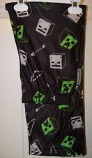 Minecraft Flame Resistant Black Lounge Pajama PJ Pants Boys Size 6 / 8 NWT