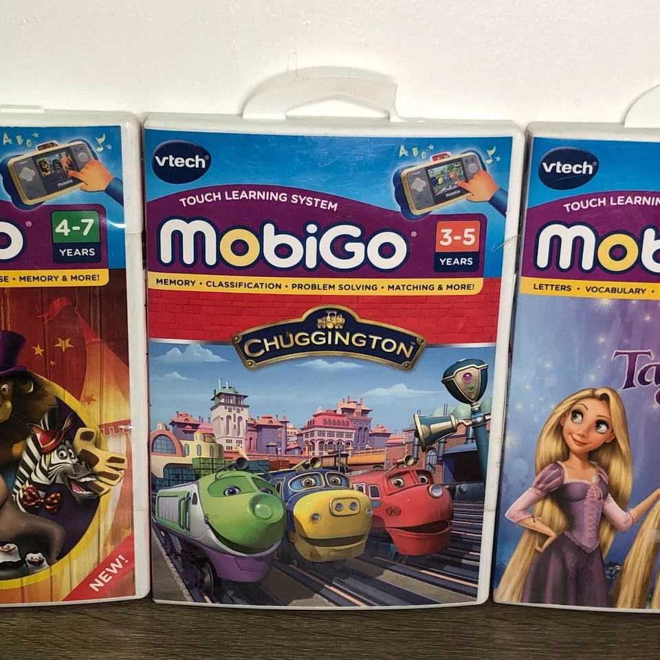 Vtech Mobigo Games Disney Tangled Madagascar Chuggington Touch Learning System 3 - Image 3 of 4
