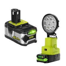 LED Work Light Flashlight For Ryobi 18v Battery Spotlight Emergency Light NEW