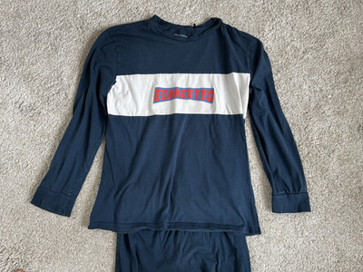 Schiesser Pyjama lang Gr. 164 dunkelblau  Connected    Sehr guter Zustand