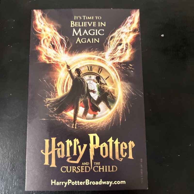 Harry Potter And The Cursed Child Mini Card Collectible Rare Approx 2 1/2 X 4
