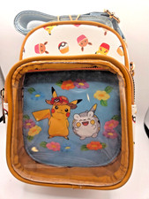 Bioworld Pokemon Eevee Pikachu Cupcakes Floral Crossbody Pin Bag Purse
