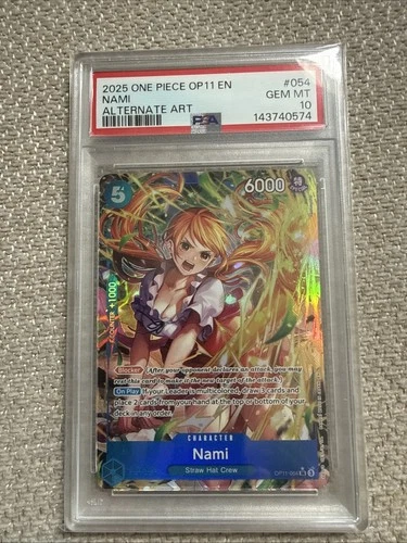 Nami (054) (Alternate Art) OP11-054 A Fist of Divine Speed Foil PSA 10