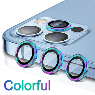 For iPhone 17 16 Pro Max 15 14 13 12 Tempered Glass Metal Camera Lens Protector