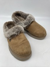 Skechers BOBS Women's Keepsakes Lite Cozy Comfort Clog Slippers Brown Size 8