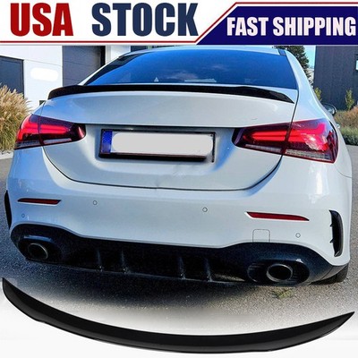 GLOSSY BLACK Rear Trunk Spoiler Wing For Benz A CLASS W177 V177 A35 2019-2022