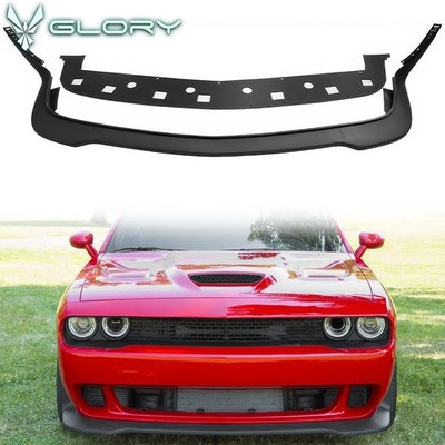 Fits 15-23 Dodge Challenger Hellcat Style Front Bumper Lip Splitter Textured PP
