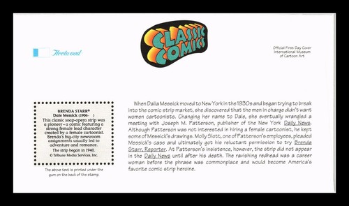 DR JIM STAMPS US COVER BRENDA STARR REPORTER CLASSIC COMICS FDC FLEETWOOD - Picture 2 of 2