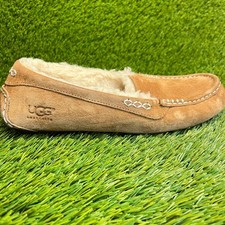 UGG Ansley Womens Size 7 Brown Casual Suede Sheepskin Slip On Slippers Shoes