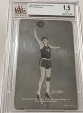 1948-49 Exhibits Sports Champions GEORGE MIKAN Rookie Card RC Beckett BVG 1.5. rookie card picture