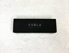 Furla Black Hard Shell Glasses Case Magnetic Closure Flocked/Velvet Interior