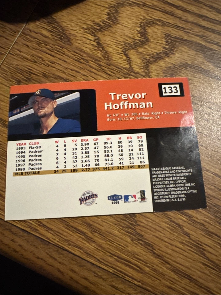 1999 Fleer Sports Illustrated - Trevor Hoffman #133 - Image 2 of 2