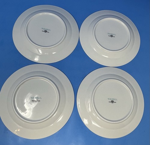 Waverly Saturn Set of 4 Salad Plates Porcelain Rings White 8" - Picture 3 of 5