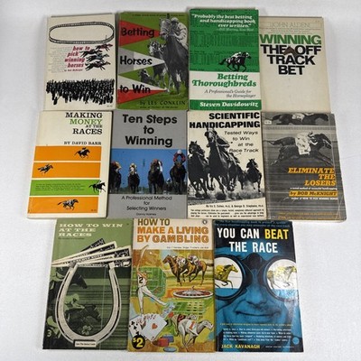 Horse Racing BOOK LOT of 11 Gambling Betting Tips Methods Paperback