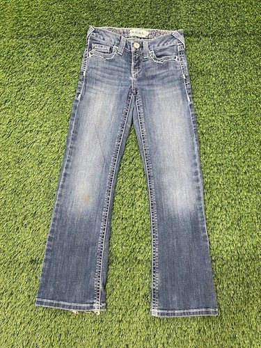 Ariat Girls Blue Jeans REAL Boot Cut Stretch Low Rise Slim Fit 10025984 Size 8 - Picture 6 of 17