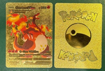 Pokemon Charizard VMAX Gigantamax 350HP GMax Wildfire 143/293 Gold Foil Fan Art