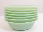 Lot of Seven FIRE KING Jadeite 4⅞” Fruit Bowls