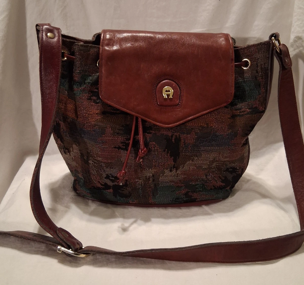 Etienne Aigner Drawstring Leather Exterior Bags & Handbags for
