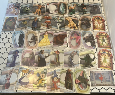 37x Topps Chrome Disney Karten Konvolut inkl. 4 Inserts keine doppelten Restposten