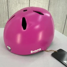 Bern Diabla Youth Helmet Junior Girl Small/Medium Satin Hot Pink Bike Snow Skate