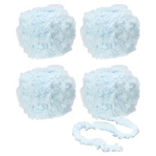 35yds Faux Fur Yarn, 4 Skeins Fuzzy Yarn Crochet Fluffy Yarn Soft, Light Blue