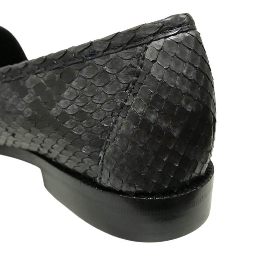 GUCCI Women's Bit Leather Loafers Dress Shoes Size:37/JP:24 Navy 141153K Authen thumbnail 6