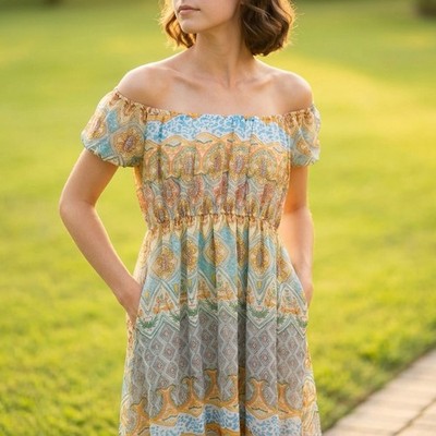 Anthropology RAJA Dress Size L NWT   Off Shoulder