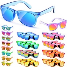 Bulk Kids Sunglasses Party Favors - 24 UV400 Neon Glasses for Ages 3-8