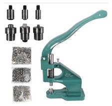 Heavy Duty Hand Press Eyelet Grommet Machine Punch Tool Kit 3 Size 0 2 4
