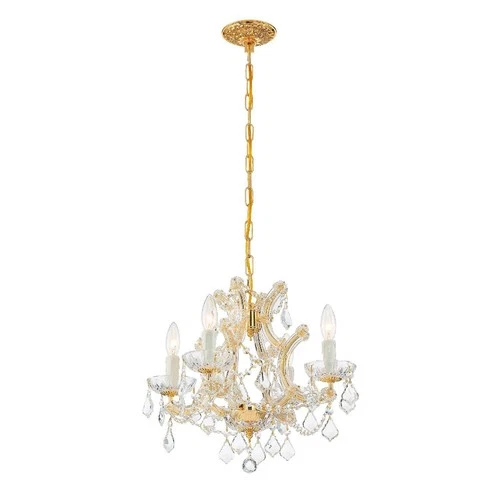 Crystorama Maria Theresa 16.5'' Hand Cut Crystal Gold Chandelier - Picture 2 of 7