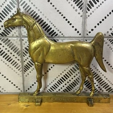 King’s Genius Saddlebred Brass Horse Doorstop VTG c. 1938 by Calvin Roy Kinsler