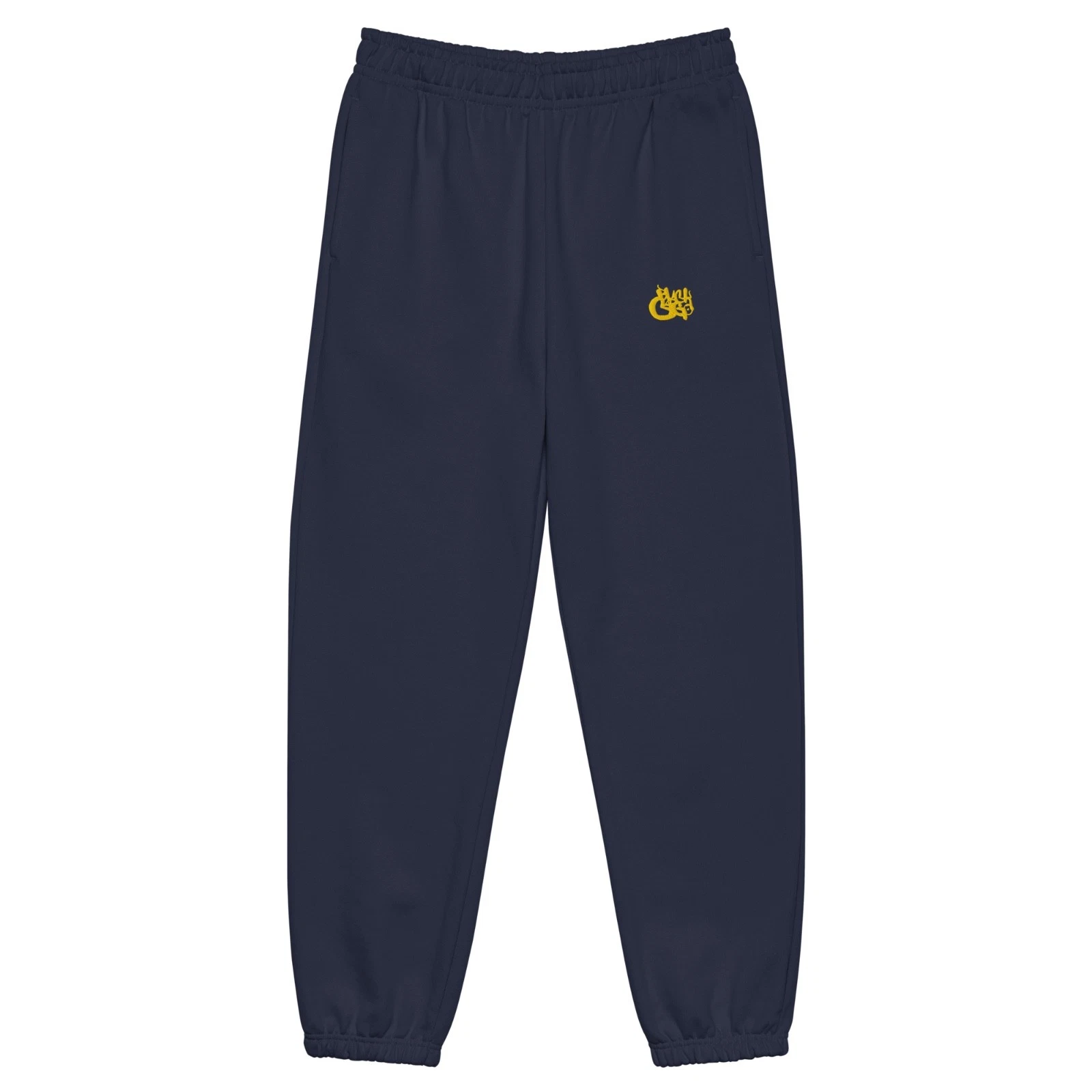 BlackCargo Mens Embroidered Sustainable Streetwear Fleece Sweatpants Navy XL