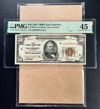 Fr. 1880- 1929 $50 Federal Reserve Bank Note SAN FRANCISCO PMG 45 - XF