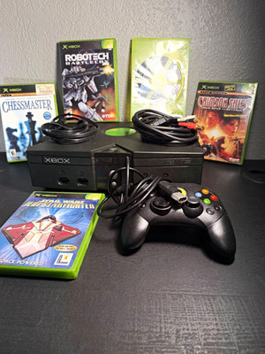 Original Xbox Console Bundle   Tested & Working   Type S Controller + 5 Games