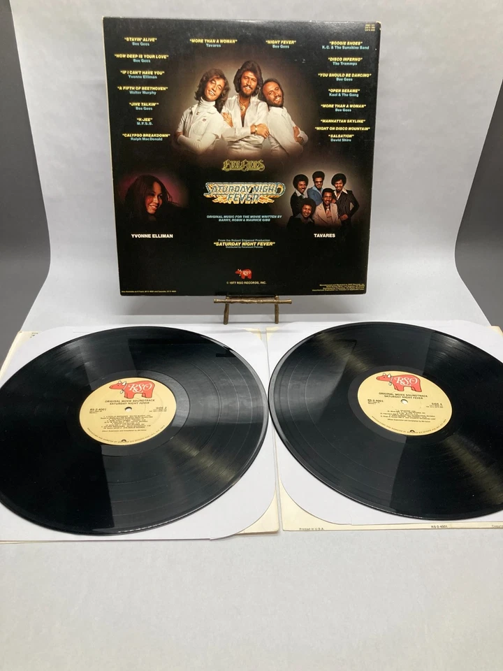 Saturday Night Fever Original Soundtrack Vinyl 2LP 1977 RSO Record RS-2-4001 - Image 4 of 4