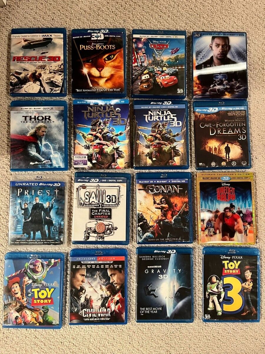 Lot of 10 Blu Ray Blue Ray DVD Lot Mix Horror , Kids , Action , Comedy  Movies