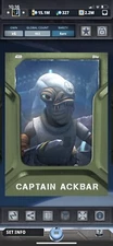 Topps Star Wars Digital Card Trader Green Armored & Ready Captain Ackbar Insert