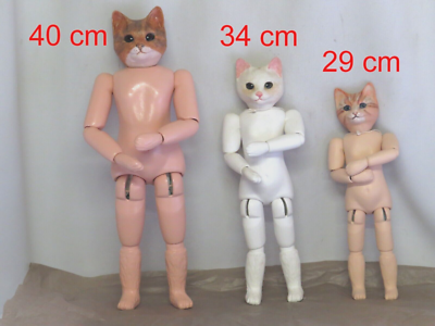 Poupée Chat N°16 – Création L'Âme Des Objets – 29 Cm – Porcelaine Et Composition