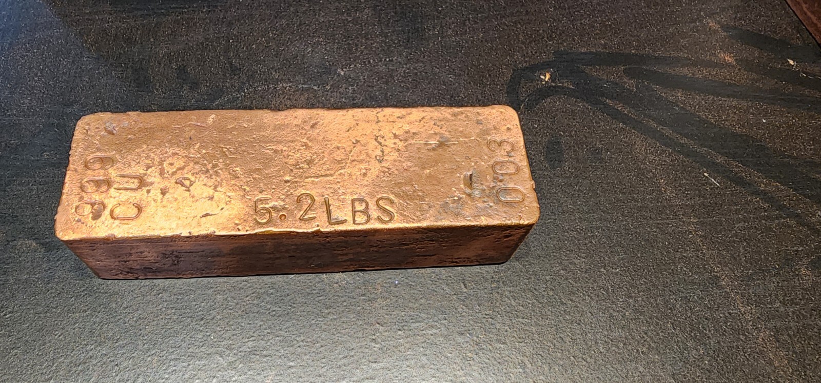 5lb Hand Poured Copper Bar .999 Pure Ingot CU Scrap MELT eBay