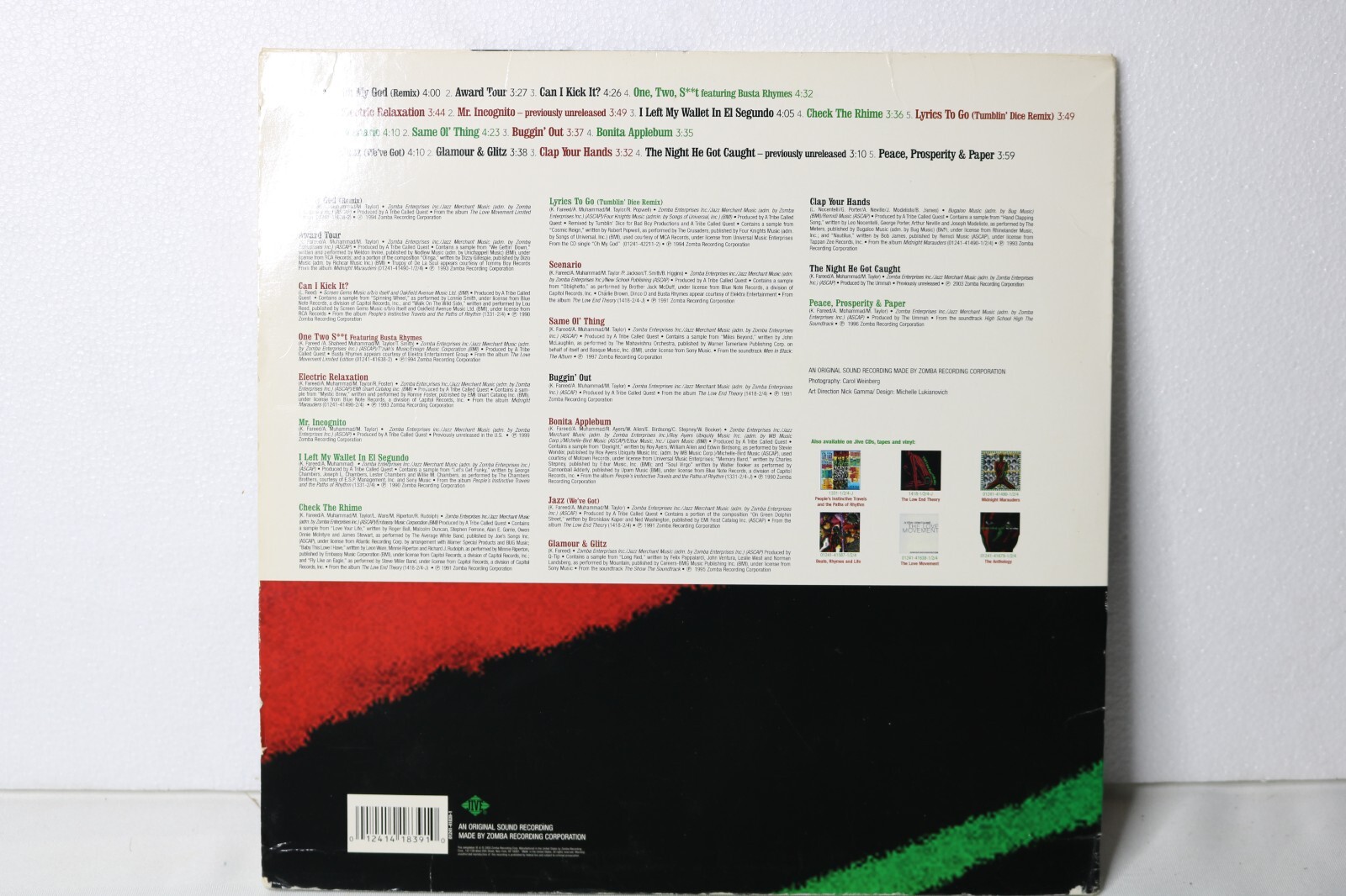 A Tribe Called Quest ‎ Hits, Rarities & Remixes 2x12" Vinyl