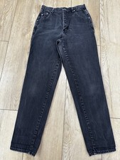 Vintage Wrangler Silverlake Jeans Women's Black Gray Denim Sz 11/12X32 High Rise