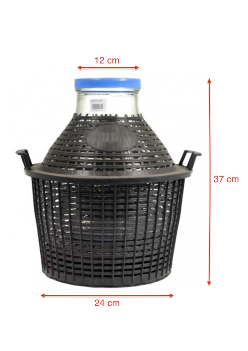 Weinballon Mit Gummikappe - Weithals Gärballon 120-138mm