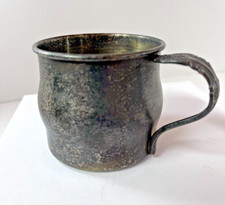 Vintage Silverplate Baby Cup, Oneida Community Heavy Patina