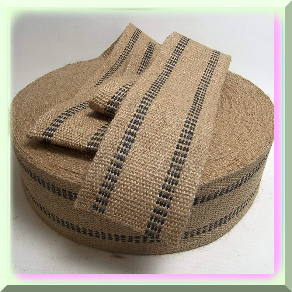JuteWeb 72 - Natural Black Jute Webbing Roll for Decoration - Image 4 of 4