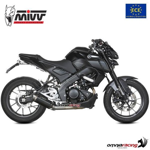 Impianto di scarico completo nero Mivv GP PRO alto omologato Yamaha MT125 2020> - Picture 2 of 10