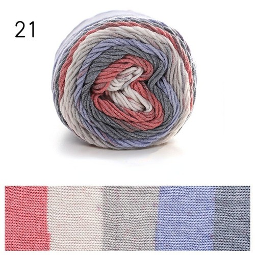 100g / Knäuel Regenbogen Milch Baumwolle Garn Gefärbt 5 Fäden Gehäkelt Gestrickt - Bild 11 von 21