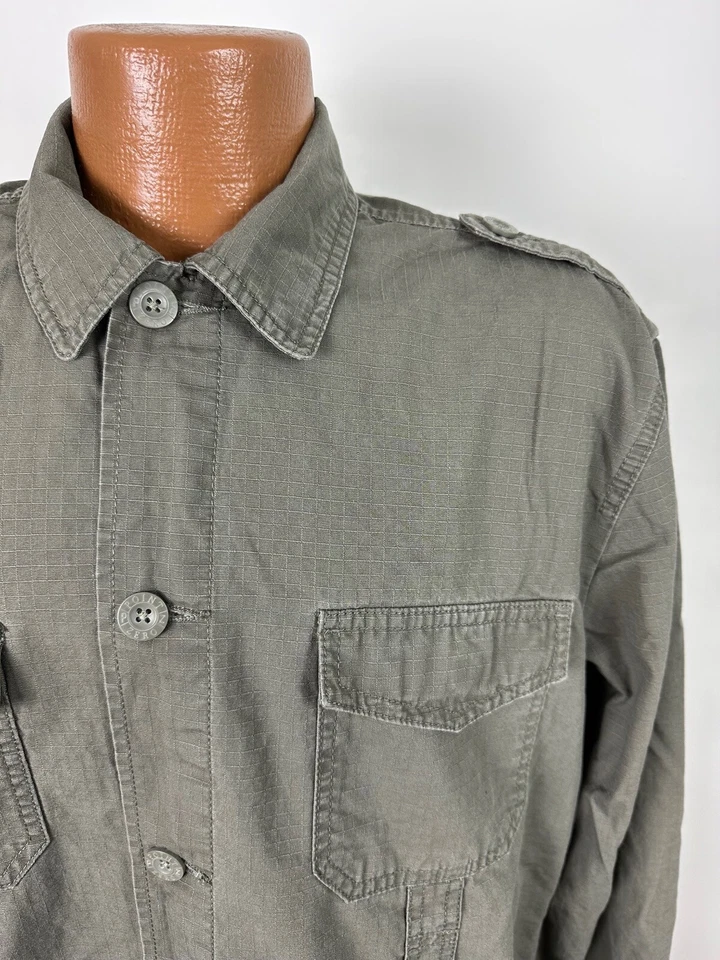 Camisa de Campo Y2K Point Zero Hombres Grande Militar Manga Larga Exterior Algodón Pesado Foto 2 de 4