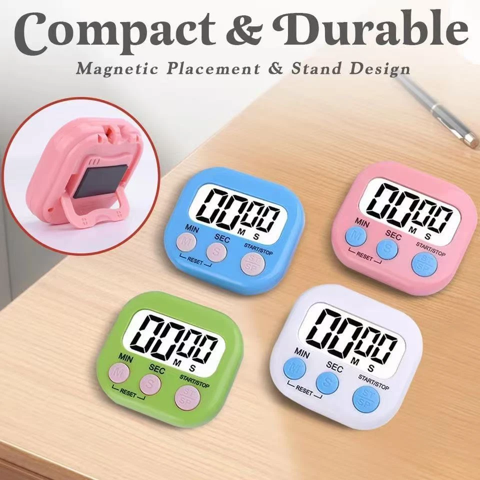 Large LCD Digital Kitchen Cooking Timer Count Down Up Clock Loud Alarm Magnetic - Image 2 of 4